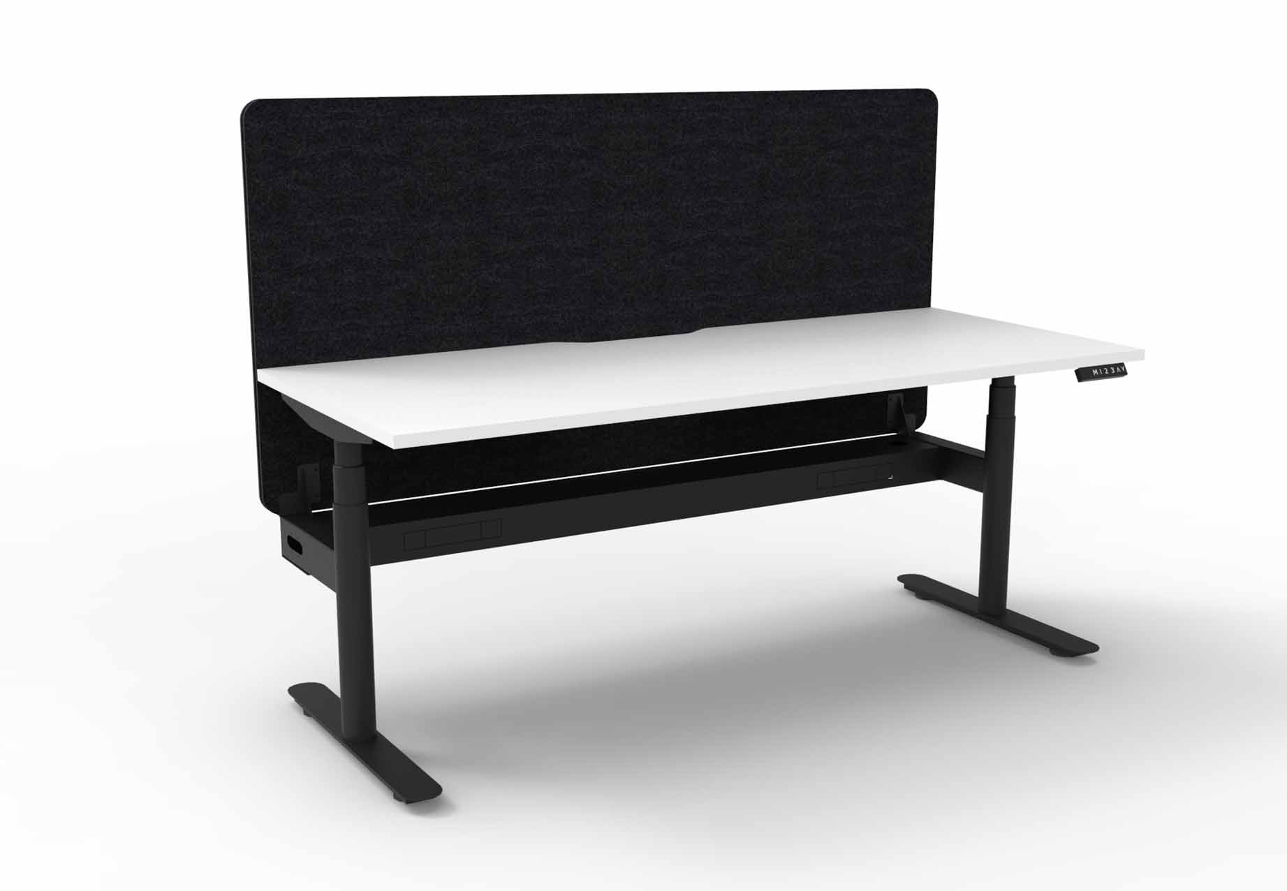 Halo+ Sit-Stand Workstation - Cable Tray and Eco Screen